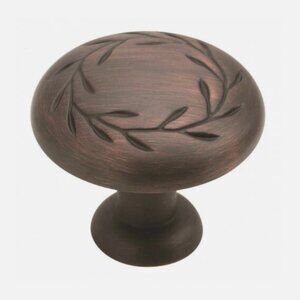 The Amerock BP1581ORB Natures Splendor 1-5/16 in Diameter Knob Oil Rubbed Bronze